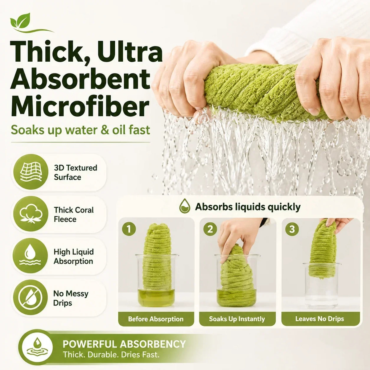 Stop Wasting Paper Towels! Reusable Kitchen Cleaning Cloths That Absorb Every Mess