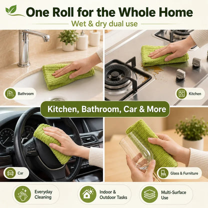 Stop Wasting Paper Towels! Reusable Kitchen Cleaning Cloths That Absorb Every Mess